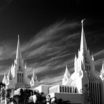 San Diego Mormon Temple Black and White San Diego Mormon Temple Black and White